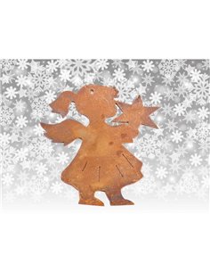 Christbaumschmuck Engelchen mit Stern 3, Höhe 18 cm - groß 2