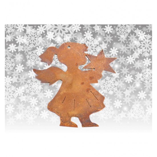 Christbaumschmuck Engelchen mit Stern 3, Höhe 18 cm - groß