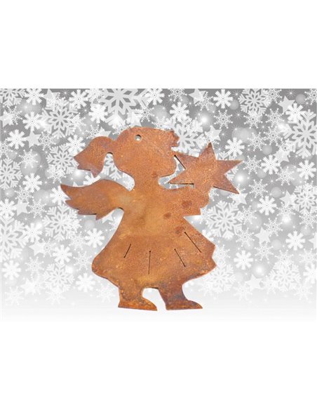 Christbaumschmuck Engelchen mit Stern 3, Höhe 18 cm - groß