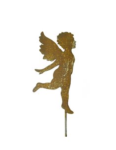 Stehende Putte auf Stab, Höhe 57 cm - groß