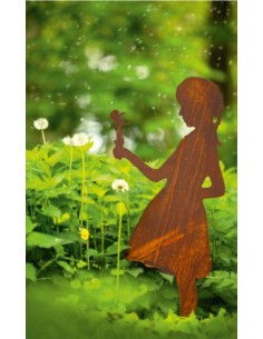 Edelrost Mädchen tanzend H 40 cm Dekoration Outdoor Gartenfigur Gartendekoration