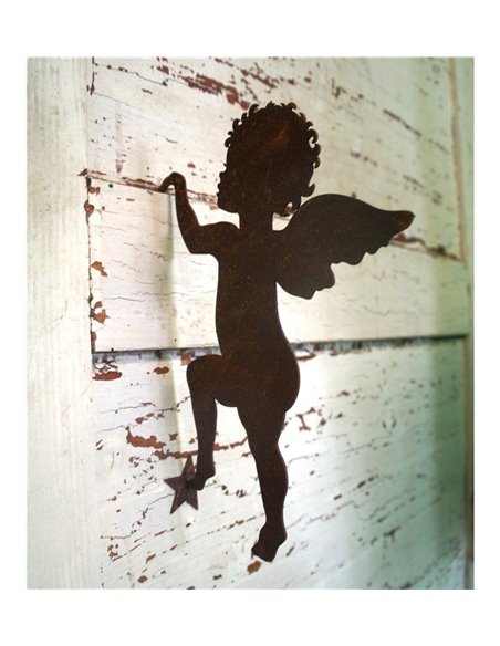 Rost Engel kletternd, zum Einhängen, Höhe 25 cm