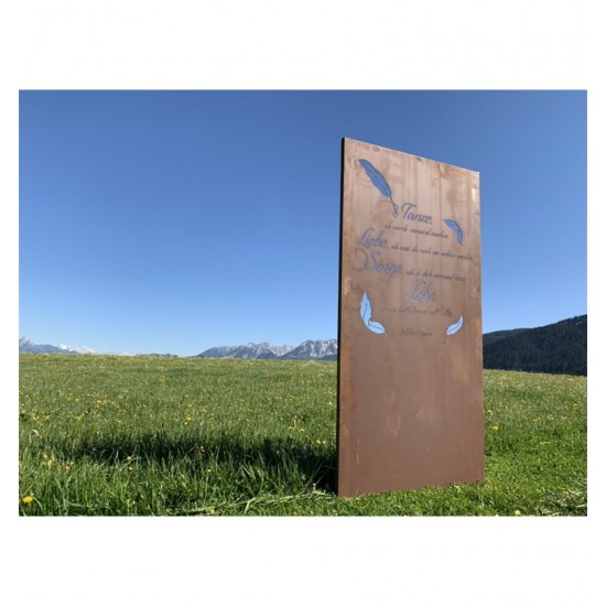 Schöne ♥ Sprüche Sichtschutzzaun, Höhe 180 cm - Tanze als würde niemand zusehen, Liebe als seist Du noch nie verletzt worden - l