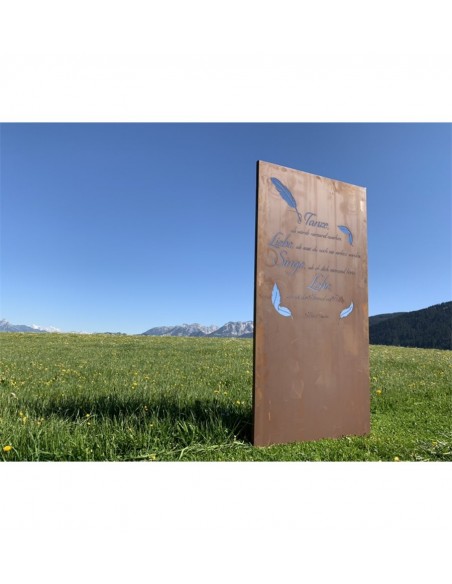 Schöne ♥ Sprüche Sichtschutzzaun, Höhe 180 cm - Tanze als würde niemand zusehen, Liebe als seist Du noch nie verletzt worden - l