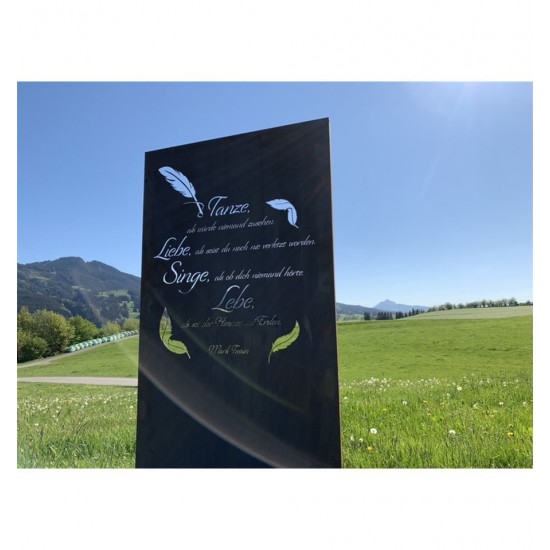 Schöne ♥ Sprüche Sichtschutzzaun, Höhe 180 cm - Tanze als würde niemand zusehen, Liebe als seist Du noch nie verletzt worden - l