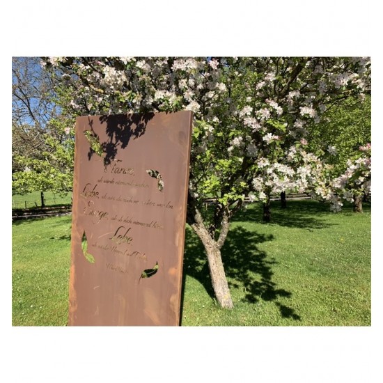 Schöne ♥ Sprüche Sichtschutzzaun, Höhe 180 cm - Tanze als würde niemand zusehen, Liebe als seist Du noch nie verletzt worden - l