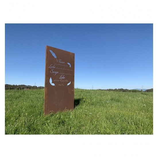 Schöne ♥ Sprüche Sichtschutzzaun, Höhe 180 cm - Tanze als würde niemand zusehen, Liebe als seist Du noch nie verletzt worden - l