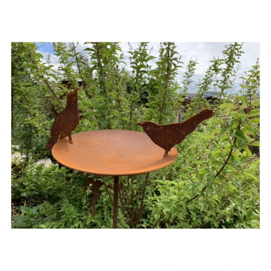 Vogeltränke Metall Vogeltränke Gartenstecker mit 2 Vögeln - 140 cm hoch 

Vogeltränke abnehmbar
Breite 30 cm
Tiefe 20 cm
Hö