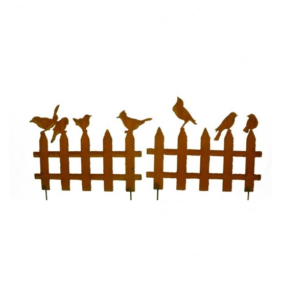 Zaun Metall Vogelzaun 2er Set zum Stecken Mittel 50 cm hoch 60 cm breit 




Niedliche kleine Vogelzäune zum Stecken im 2er
