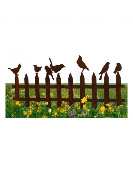 Zaun Metall Vogelzaun 2er Set zum Stecken Mittel 50 cm hoch 60 cm breit