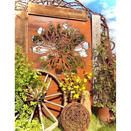 Blumen Sichtschutzwände Sichtschutzwand Dahlie - 140 x 190 cm 3 mm ohne Rahmen Traumhafter Sichtschutz für verträumte Gärten. In