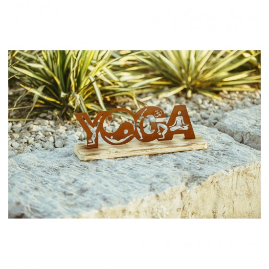 Start Metall Schriftzug Yoga - 40 cm breit - Edelrost Deko 

Der Schriftzug YOGA besteht aus Menschenfiguren, die Buchstaben n