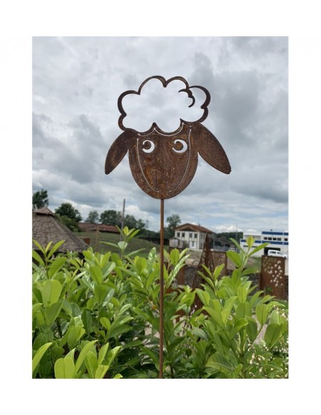 Start Gartenstecker Schaf - Schlawiner - lustig - 60 cm hoch Schafkopf 

Lustiger Schafkopf als Gartenstecker für fröhliche Be