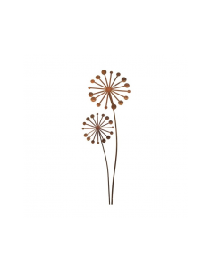 Start Pusteblume Gartenstecker 2er - moderne Optik 132 cm hoch Miteinander verbundene Pusteblume aus 2 Blumen als Gartenstecker