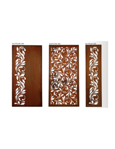 Sichtschutz Schmal bis 50 cm schmale Sichtschutzwand Metall mit Barockmuster 200 cm hoch - 50 cm breit 
Barocke Gartendekorat 2