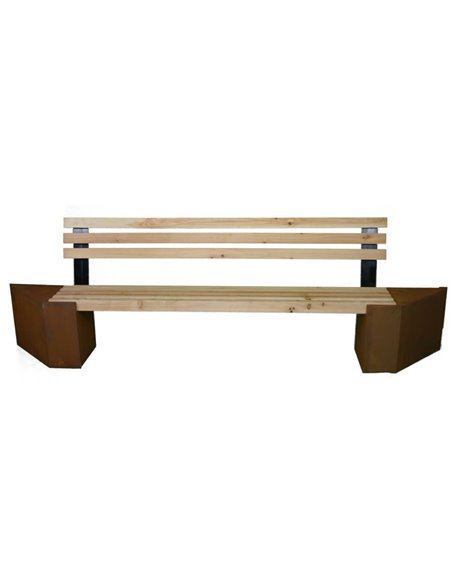 Friendship Bank für Feuerstelle, Höhe 77cm Länge 250 cm