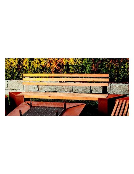 Friendship Bank für Feuerstelle, Höhe 77cm Länge 250 cm