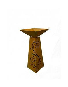 Rostsäule Trapez Lichterzauber 116,5 cm inkl. Pflanzschale 2