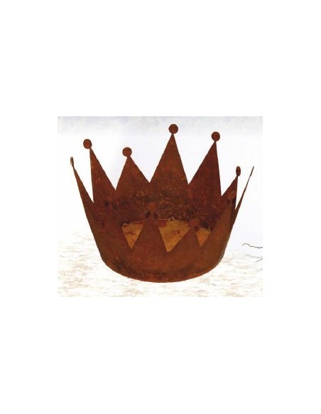 Rost Krone D: 18 cm zum Bepflanzen -Edelrostkrone Deko Kronen aus Metall Hübsch und