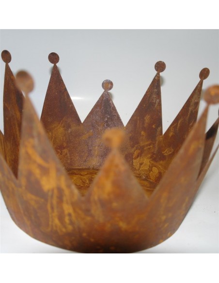 Rost Krone D: 18 cm zum Bepflanzen -Edelrostkrone Deko Kronen aus Metall Hübsch und