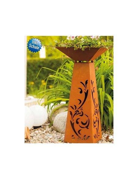 Säule Trapez "Ranke" inkl. Schale, klein, Höhe 96,5 cm Säule Trapez "Ranke" inkl. Schale, klein, Höhe 96,5 cm