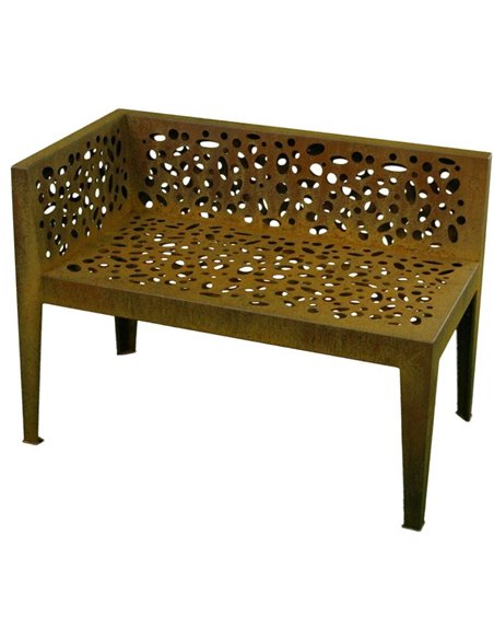 Gartenbank, 2-sitzer 'Topical', Edelrost, Höhe 70 cm, Sitzfläche 6 x 91 cm