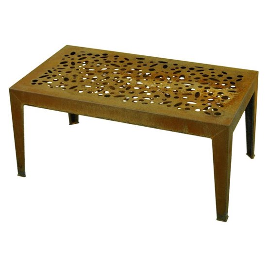Gartentisch 'Topical', Edelrost, Höhe 46 cm, Tischfläche 53 x 98 cm