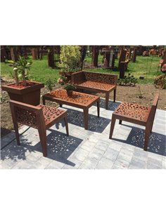 Gartentisch 'Topical', Edelrost, Höhe 46 cm, Tischfläche 53 x 98 cm 2