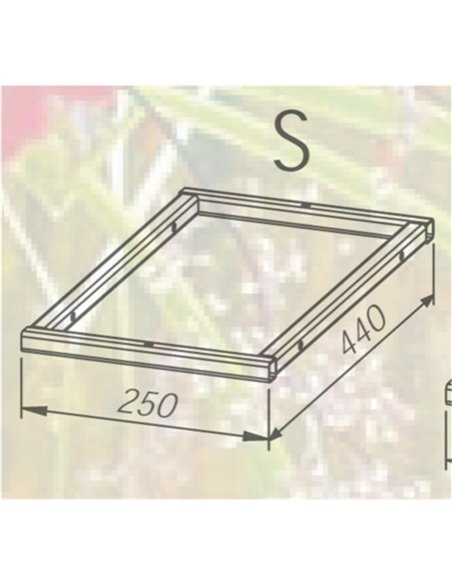 Rost Rosenbogen art nouveau Zwischenstück S  Breite 25 cm x Tiefe 44 cm