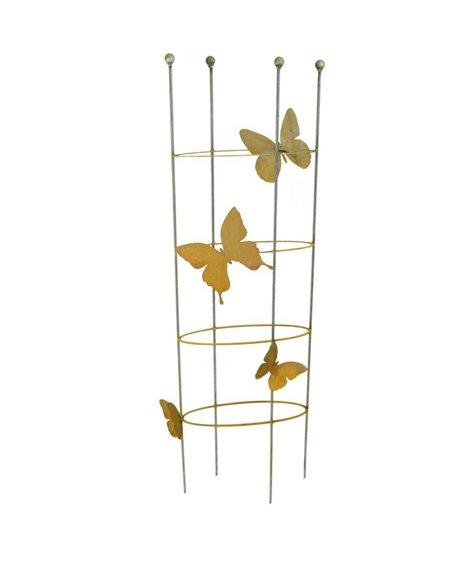 ovale Rankilfe mit 4 Schmetterlingen - Höhe 160 cm - Breite 50 cm Staudenhalter