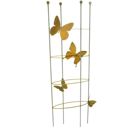 ovale Rankilfe mit 4 Schmetterlingen - Höhe 160 cm - Breite 50 cm Staudenhalter