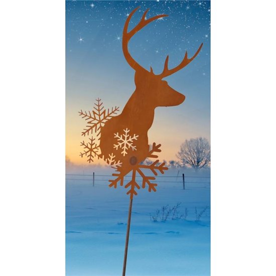 Hirsch Gartenstecker - Gesamthöhe 145 cm 
