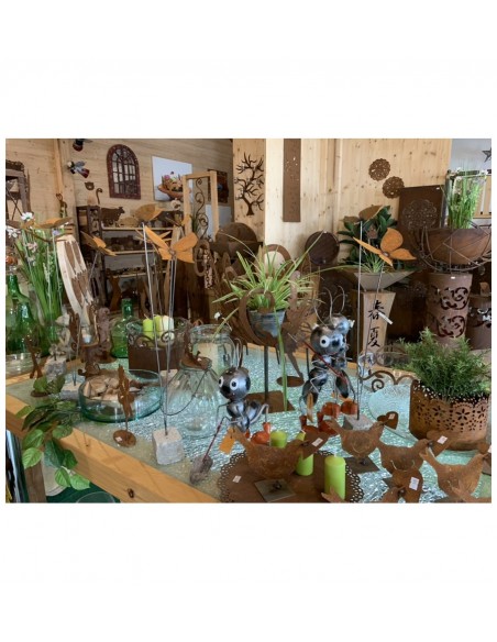 Schmetterlinge Schmetterling Deko 2er Gruppe auf Grantitsockel 2 Edelrost Schmetterlinge auf Granitsockel