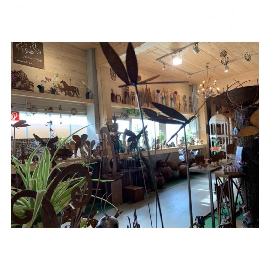 Schmetterlinge Schmetterling Deko 2er Gruppe auf Grantitsockel 2 Edelrost Schmetterlinge auf Granitsockel