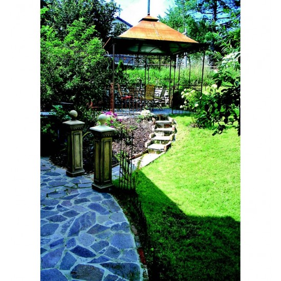 Pavillon und Kiosk Gartenpavillon Metall 3 x 3 Meter - mit Dach wasserdicht - Grillpavillon Edelrost Das ist ein Gartenpavillon 