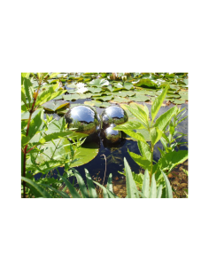 Edelstahlkugel Ø 9 cm - glänzende Silberkugel als Gartendeko
