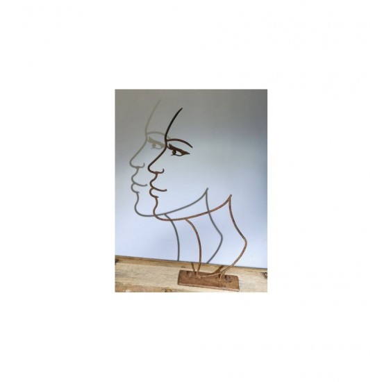 Gesichter Schatten-Gesicht Frau 43 cm hoch Schönes Gesicht einer hübschen Frau  im Profil, welches schöne Schatten wirft.
Höhe: