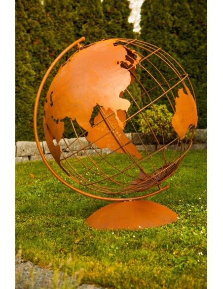 XXL Deko Globus Groß für den Garten,  Höhe 115 cm - Ø 94 cm Weltatlas