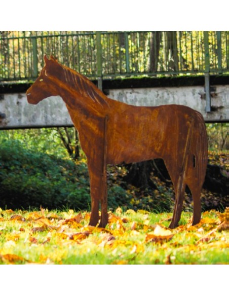 Deko Pferd auf Platte - Höhe 80 cm