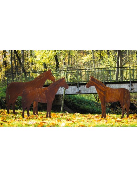 Deko Pferd auf Platte - Höhe 80 cm