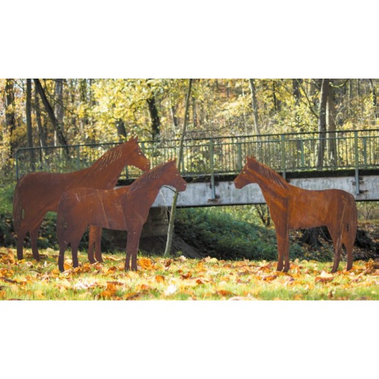Deko Pferd auf Platte - Höhe 80 cm