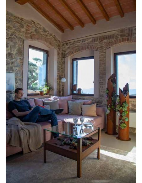 Sukkulentensäule mit Rissen 125 cm hoch