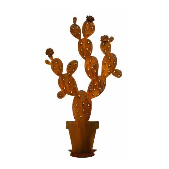 Blumen und Bäume Kaktus mit Goldpunkten 110 cm hoch Kaktus mit drei Blüten
Höhe: 110 cm
3 mm Stahl