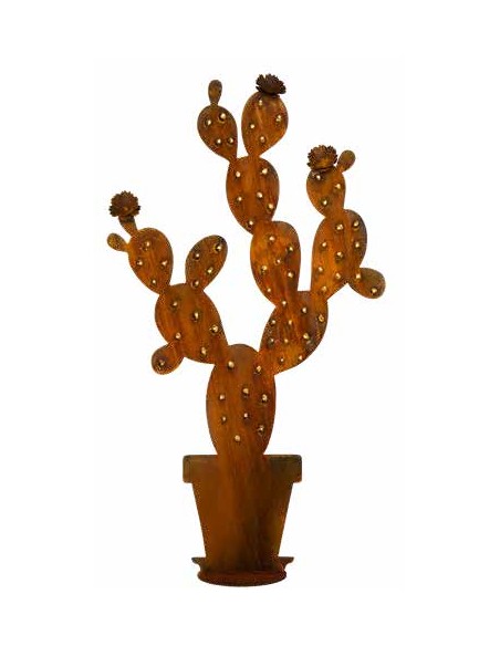 Blumen und Bäume Kaktus mit Goldpunkten 110 cm hoch Kaktus mit drei Blüten
Höhe: 110 cm
3 mm Stahl