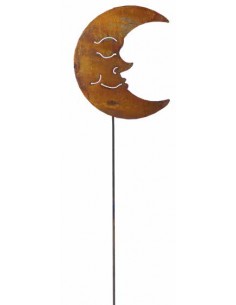 Gartenstecker Mond Gartenstecker 40 cm 40 cm
+ Stab 120 cm
