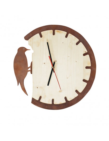 Wanduhr mit pickendem Specht - lustige Küchenuhr