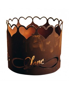 Deko Windlicht Herz-Love- Geschenke für sie und ihn, Metalldeko, Edelrostdeko, Valentinstag, Laterne