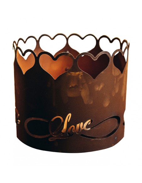 Deko Windlicht Herz-Love- Geschenke für sie und ihn, Metalldeko, Edelrostdeko, Valentinstag, Laterne