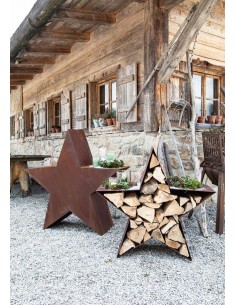 Großer Stern zum Stellen, Holzstapler, Höhe 95 cm, Breite 100 cm