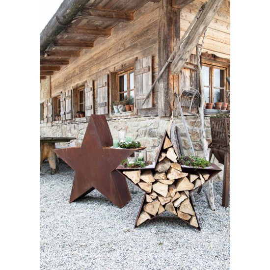 Großer Stern zum Stellen, Holzstapler, Höhe 95 cm, Breite 100 cm